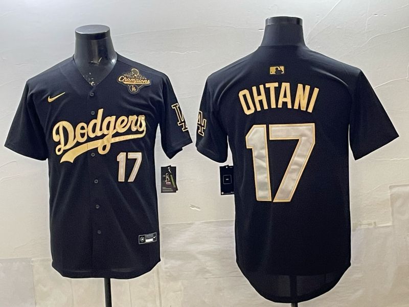 Men 2026 Nike Los Angeles Dodgers #17 Ohtani black Game MLB Jersey 05->los angeles dodgers->MLB Jersey